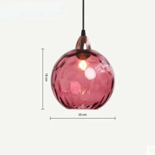 Glass Globe Pendant Light Fixture Modern Hanging Ceiling Lamp for Dining Room Kitchen Island Bedroom Living Room Decorative Suspended