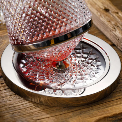 Carafe à vin 1500 ml, carafe à vin en cristal avec base d'aération rotative à 360°, carafe à vin rouge, cadeau de crémaillère