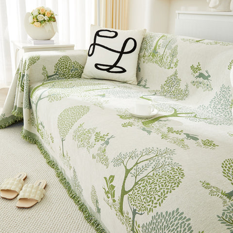Eden Chenille Sofa Cover - Ultra-Soft, Pet-Friendly Protection, Forrest design
