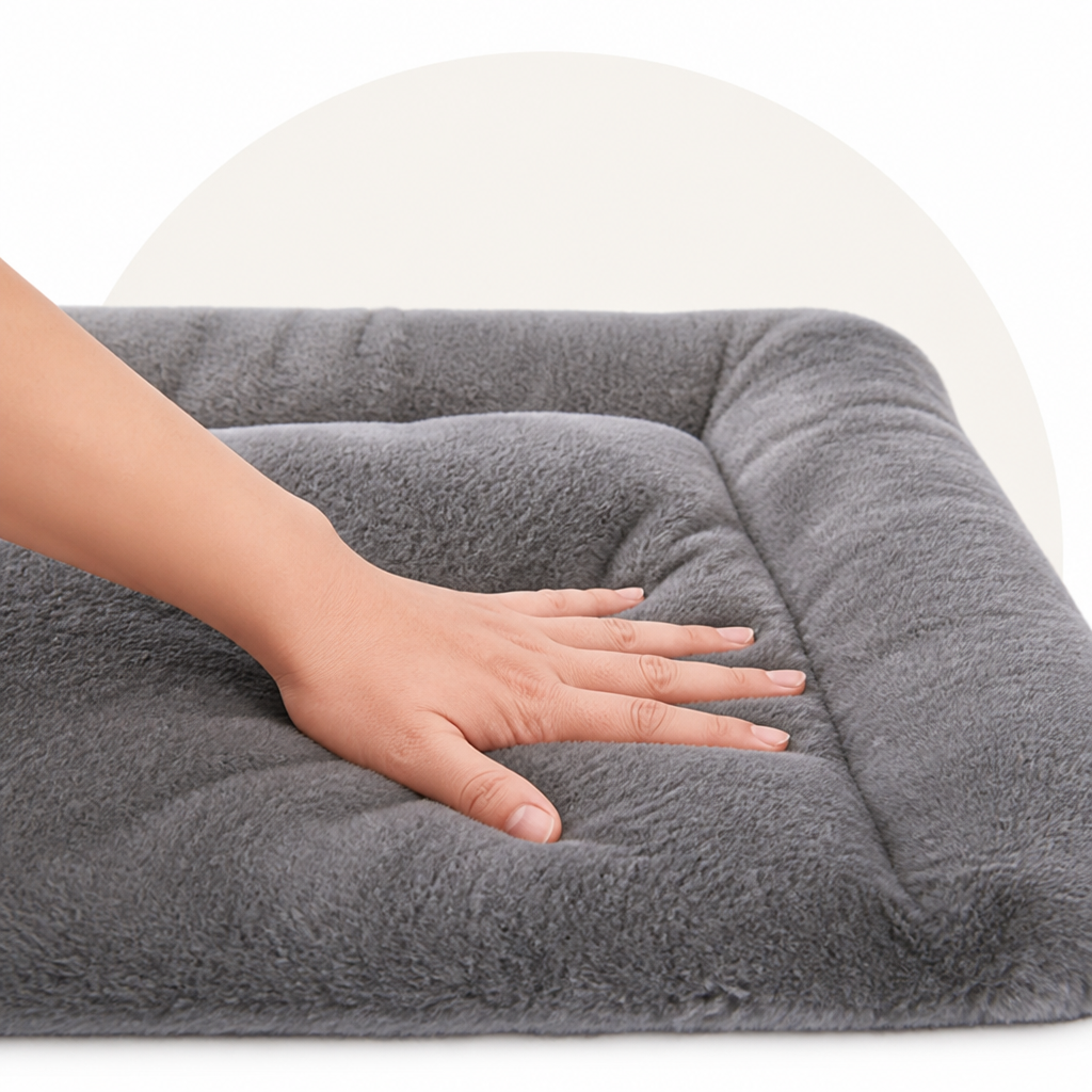 Ortekor Plush Flannel & Non-Slip Dog Mat (Machine Washable)