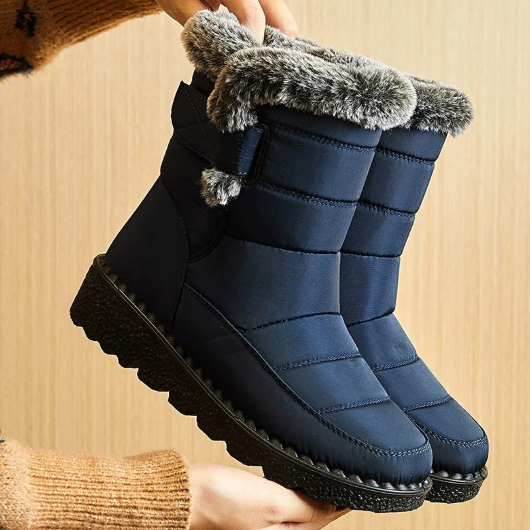 Bottes de neige isolées pour femmes, imperméables avec doublure en peluche et semelle antidérapante pour la marche en hiver, les trajets quotidiens et le temps froid