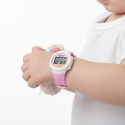 Kids Sport Digital Watch with Alarm Stopwatch & Weekday Display - Water Resistant Silicone Strap Wristwatch for School & Outdoor Play