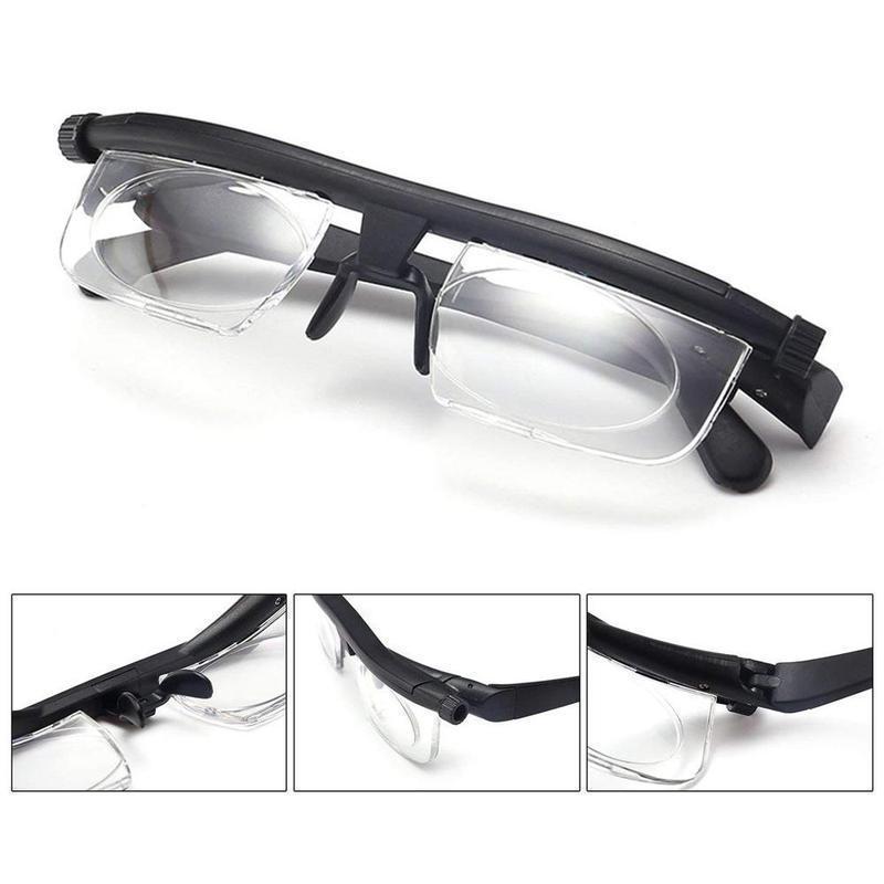 Adjustable Focus Reading Glasses Dial Vision for Men & Women | Variable Strength Eyewear for Close Up Work & Distance | Universal Fit