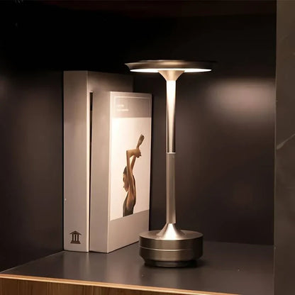 Rechargeable LED Touch Lamp Aluminum Portable Dimmable Night Light for Bedroom Desk Dining Room & Patio | Cordless Accent Lighting