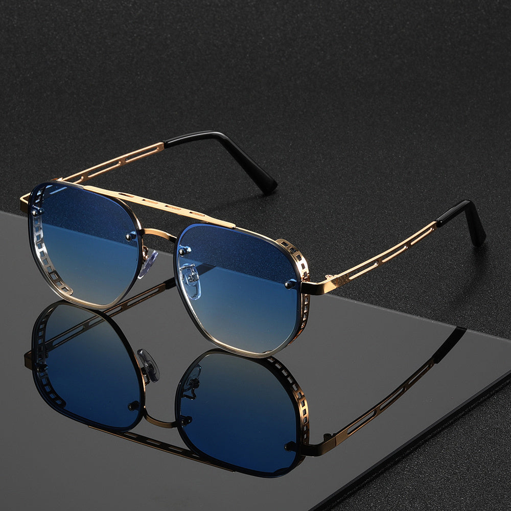 Round Metal Frame Sunglasses with UV Protection for Men & Women – Lightweight Unisex Eyewear