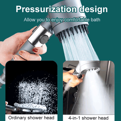 Handheld Filtered Shower Head with 9-Layer Purification System for Hard Water – High Flow Pressure Boost, ABS & Steel Construction, Water Ef