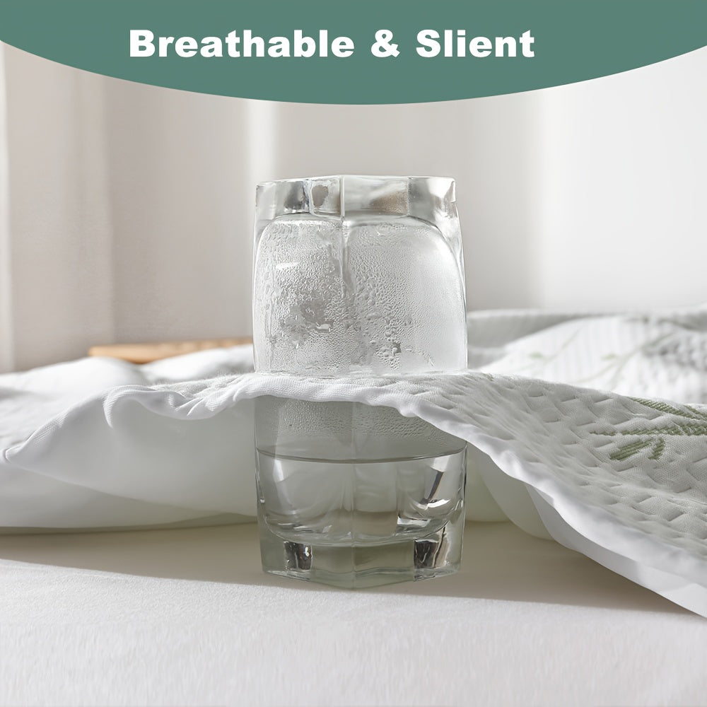 Cooling Bamboo Mattress Topper with 3D Airflow Layer for Better Sleep & Pressure Relief