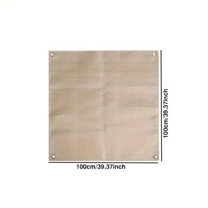 Tapis de protection de terrasse robuste en fibre de verre pour barbecues et braseros – Bouclier thermique portable pour patio, terrasse en bois et pelouse – Pliable pour l'extérieur