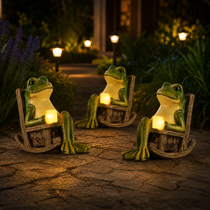 RibbitGlow™ – Solar Frog Garden Light