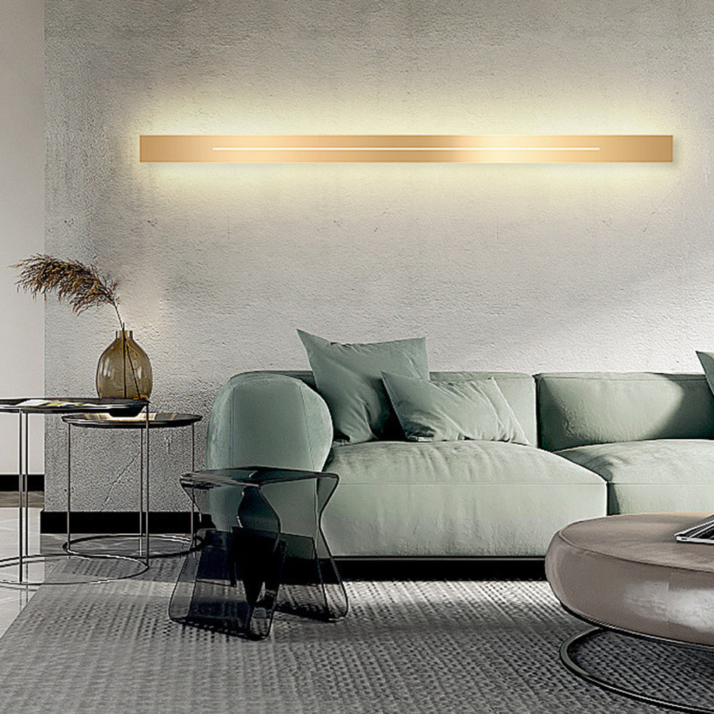 Linear Wall Sconce – LED Modern Metal Accent Light for Living Room Bedroom Hallway Entryway – Dimmable Option Available – Rectangular
