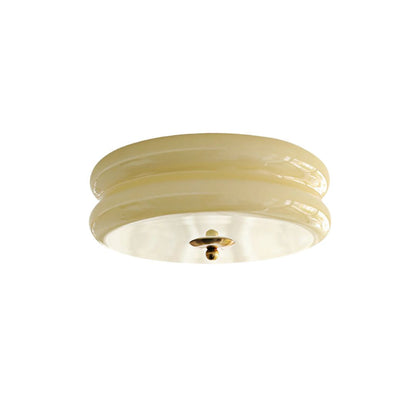 Flush Mount LED Fixture with Adjustable Color Temperature Glass Shade 13 in Diameter for Bedroom Living Room Dining Room Modern Art Deco Sty