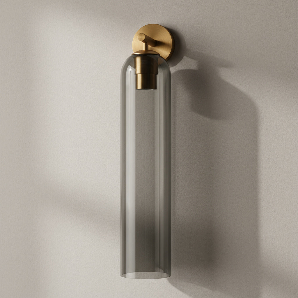Contemporary Glass Globe Wall Sconce with LED Bulb for Bedroom Dining Room Bathroom Foyer Kitchen Study