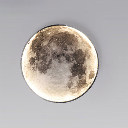 Applique murale céleste à LED, intensité variable, télécommande, design lune, luminaire artistique, 39 pouces de diamètre, PVC, éclairage d'ambiance pour chambres et salons