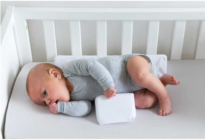 Adjustable Anti-Roll Side Sleep Wedge for Babies 0-12 Months | Memory Foam Triangle Positioner for Infants Newborns | Washable Cover