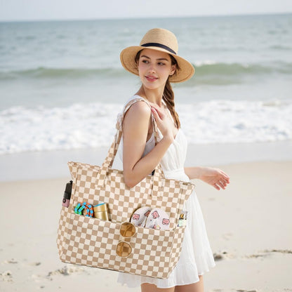 Sac fourre-tout de plage imperméable Ortekor avec compartiment pour affaires mouillées | Bagage cabine extra-large pour les week-ends