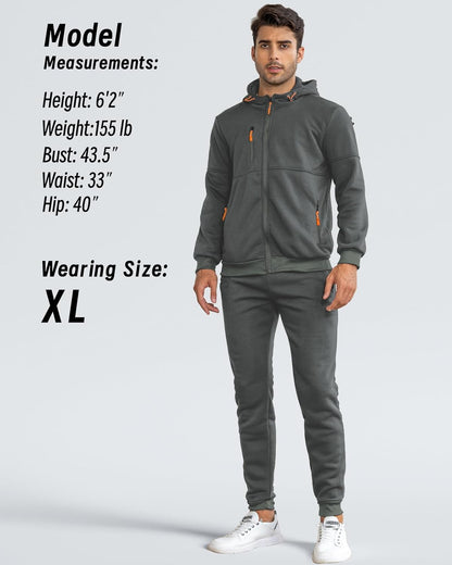 Men's Athletic Two-Piece Jogger Set with Pullover and Pants – Lightweight Breathable Tracksuit for Training, Gym & Casual Lounge Wear