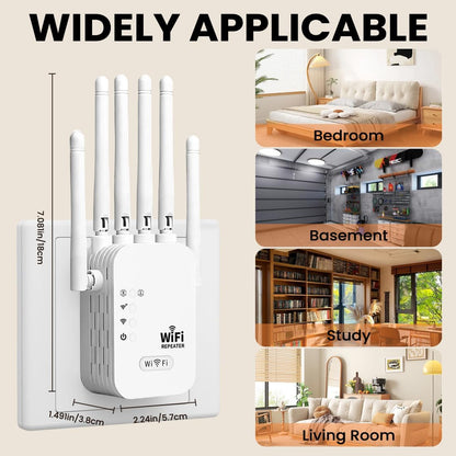 Répéteur Internet sans fil | Répéteur WiFi extérieur longue portée | Amplificateur de signal résistant aux intempéries pour la maison et le jardin