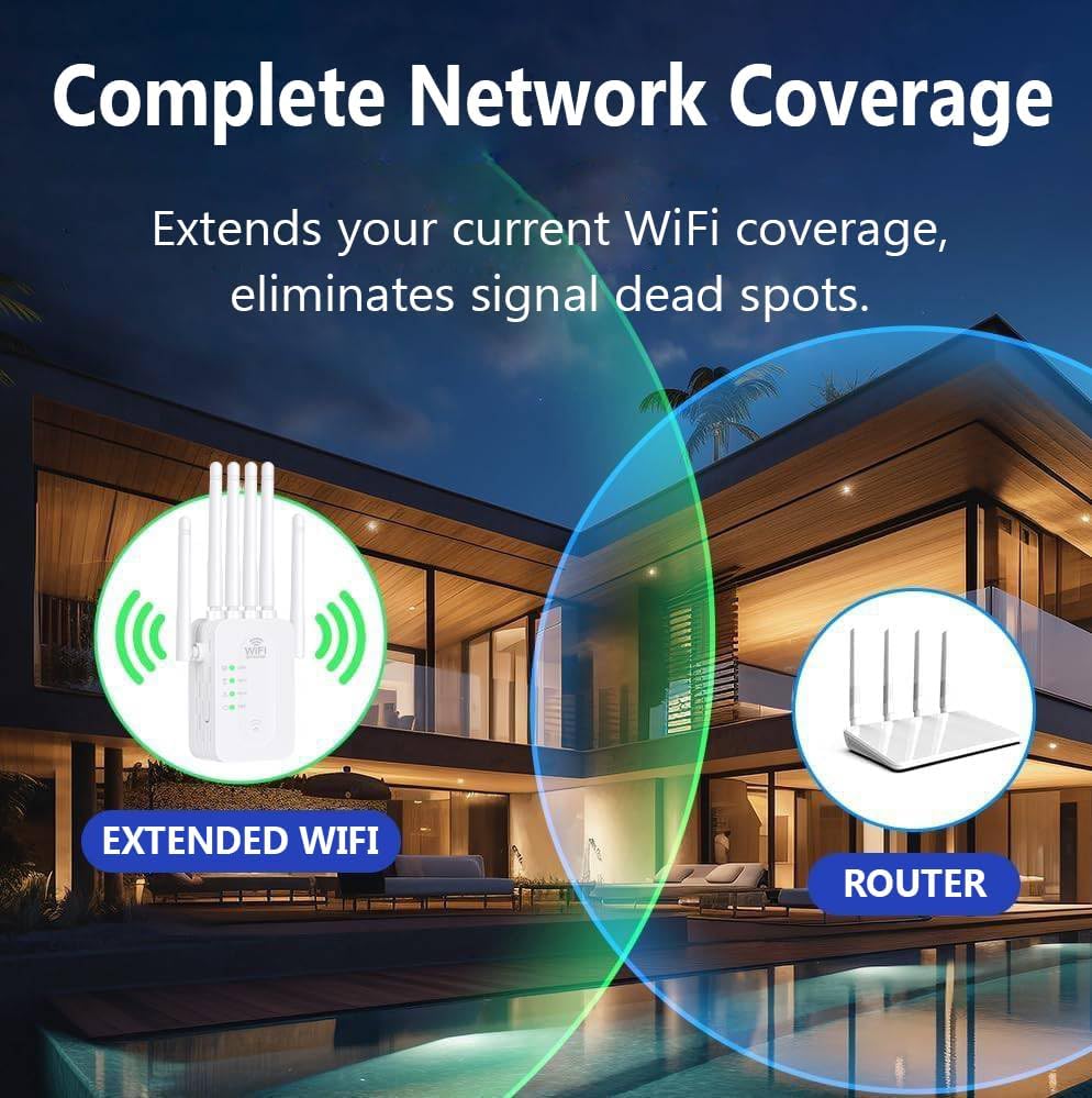 Répéteur Internet sans fil | Répéteur WiFi extérieur longue portée | Amplificateur de signal résistant aux intempéries pour la maison et le jardin
