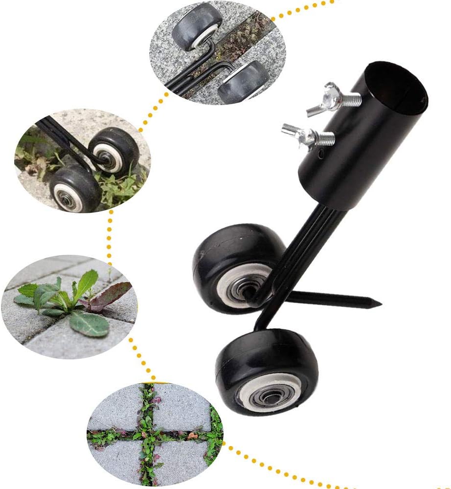 Rolling Weed Removal Tool for Paving Joints & Driveways – Manual Crack Weeder Stand-Up Garden Scraper No Bending Needed Patio Walkway Stone