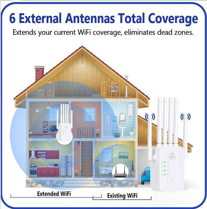 Répéteur Internet sans fil | Répéteur WiFi extérieur longue portée | Amplificateur de signal résistant aux intempéries pour la maison et le jardin