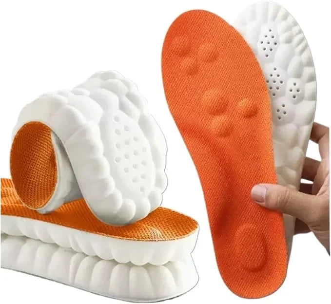 Cushioned Foot Inserts with Heel Protection for Sneakers Boots Work Shoes All-Day Comfort Arch Support Pain Relief Breathable Shoe Liners