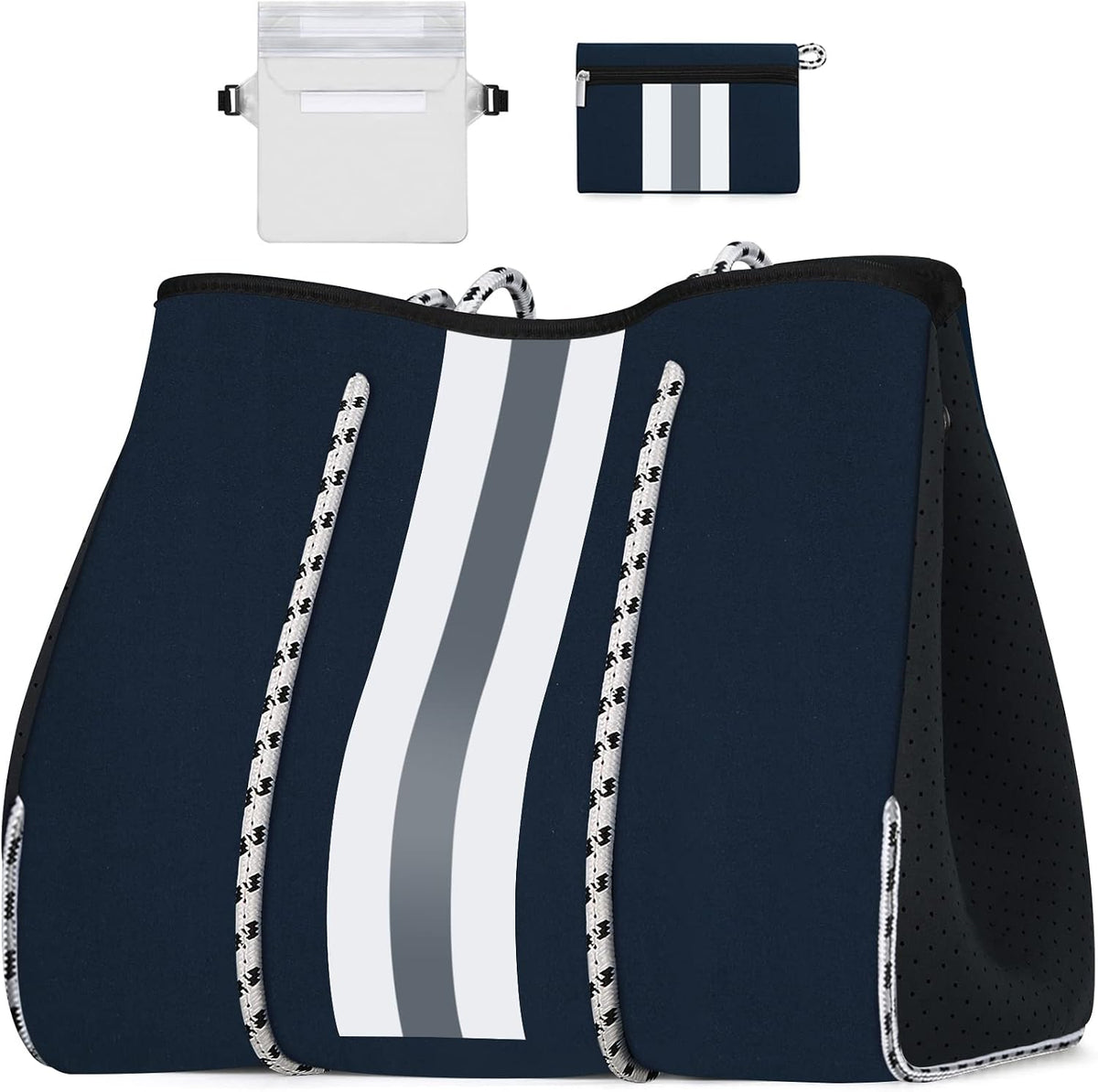Ortekor beach Tote Bag | Large Beach Bag with Inner Pocket for Easy Organization