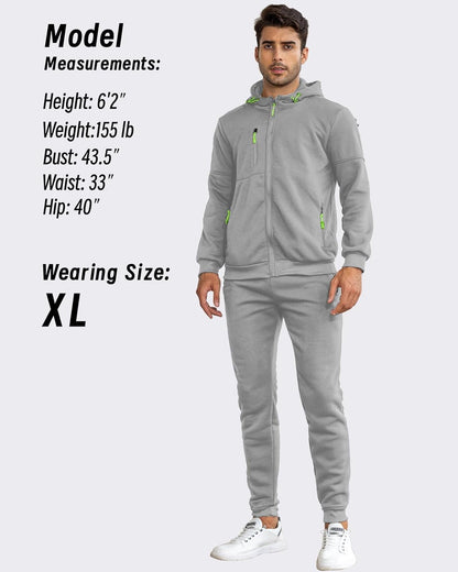 Men's Athletic Two-Piece Jogger Set with Pullover and Pants – Lightweight Breathable Tracksuit for Training, Gym & Casual Lounge Wear