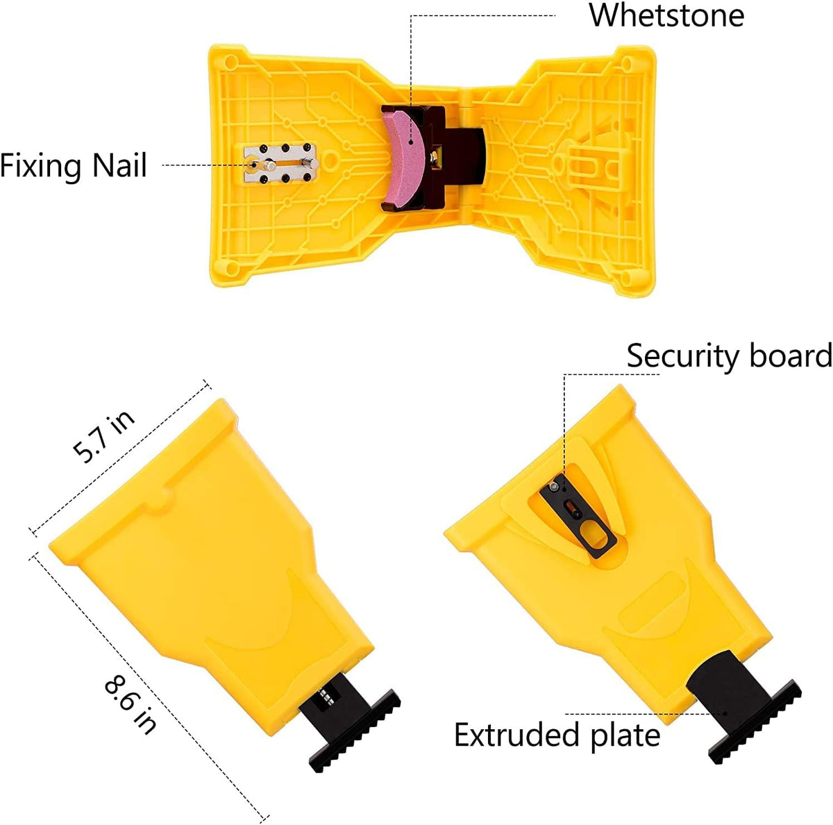 Portable Chainsaw Sharpening Tool with Stone Attachment for 14-20 Inch Bars Quick Blade Honing Kit for Outdoor Woodcutting Cordless Saw