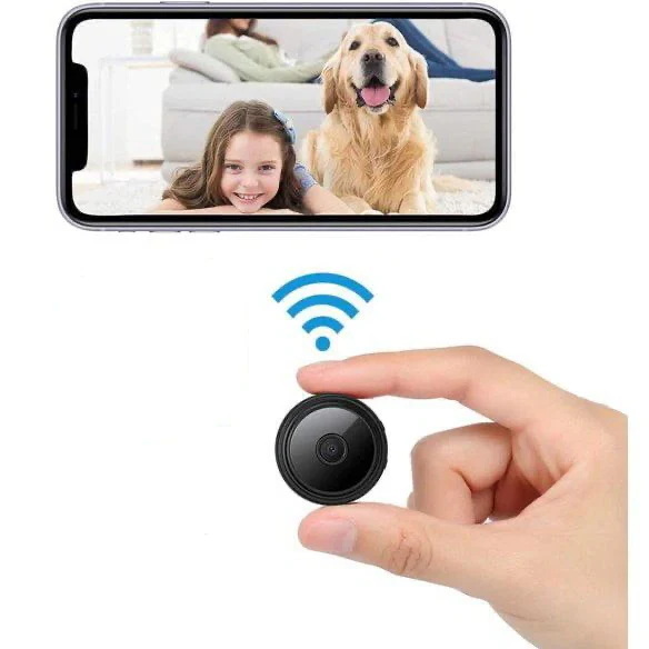 Compact WiFi Security Camera 1080P HD Night Vision Two-Way Audio Motion Detection Magnetic Mount for Home Baby Monitor Indoor Outdoor Wirele