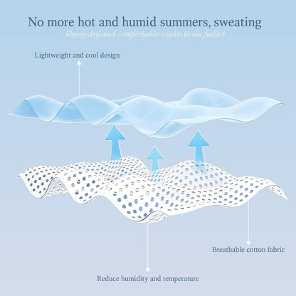Chill Comfort | Couverture rafraîchissante en tissu thermo-absorbant | Douce et respirante pour un confort tout au long de l'année