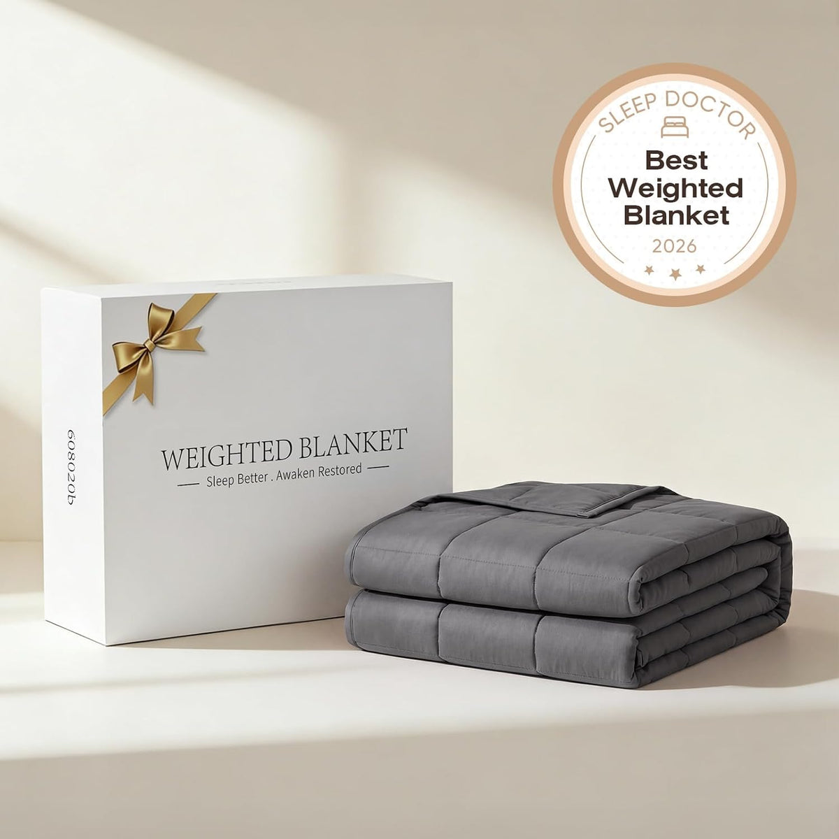 Confort douillet | Couverture lestée rafraîchissante pour adultes avec billes de verre de qualité supérieure | Conception douce et respirante pour la relaxation et la qualité du sommeil