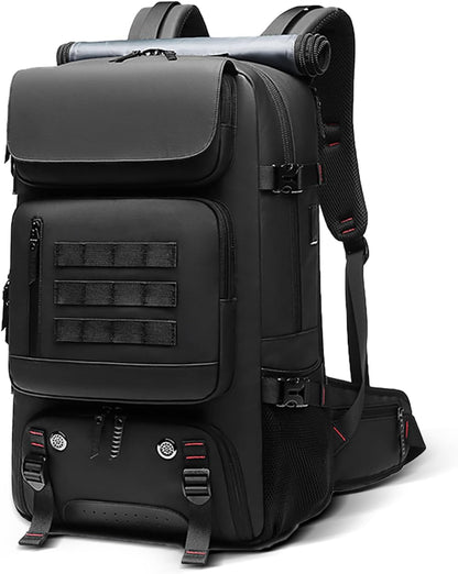 Travel Backpack for Waterproof Carry-On - 50L Weekender Bag with Shoe Pocket & USB