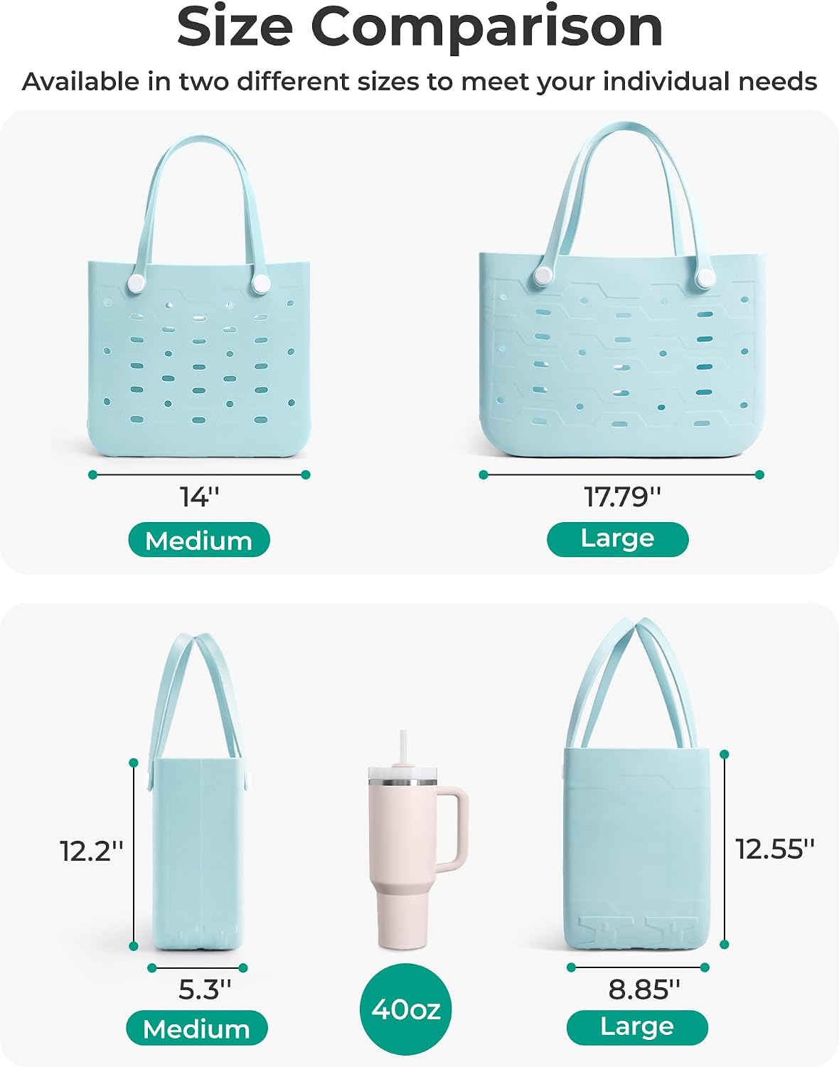 Sac cabas en caoutchouc résistant à l'eau Ortekor avec design anti-sable | Indispensable de vacances élégant pour profiter de l'été