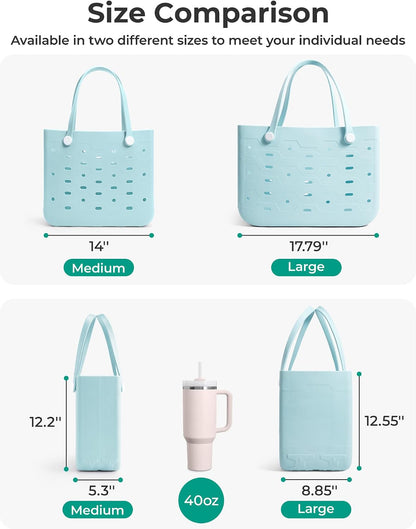 Sac cabas en caoutchouc résistant à l'eau Ortekor avec design anti-sable | Indispensable de vacances élégant pour profiter de l'été