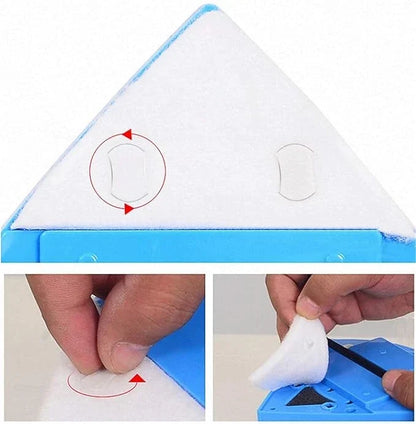 Double-Sided Window Cleaning Tool with Magnetic Lock for Streak-Free Glass Inside & Out | Home & High-Rise Use
