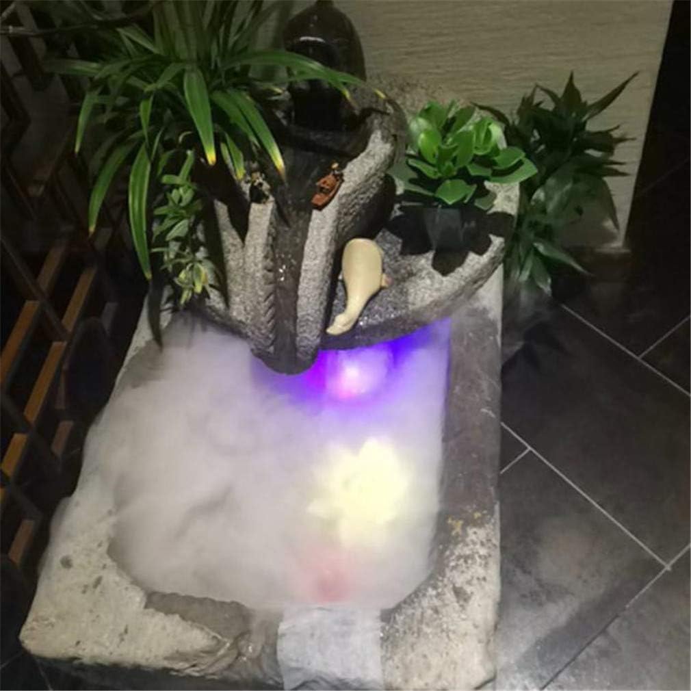 Ultrasonic Water Mist Maker with Auto Shut-Off Sensor for Fountains Ponds Aquariums Indoor Outdoor Humidifier LED Color Changing Lights Stai