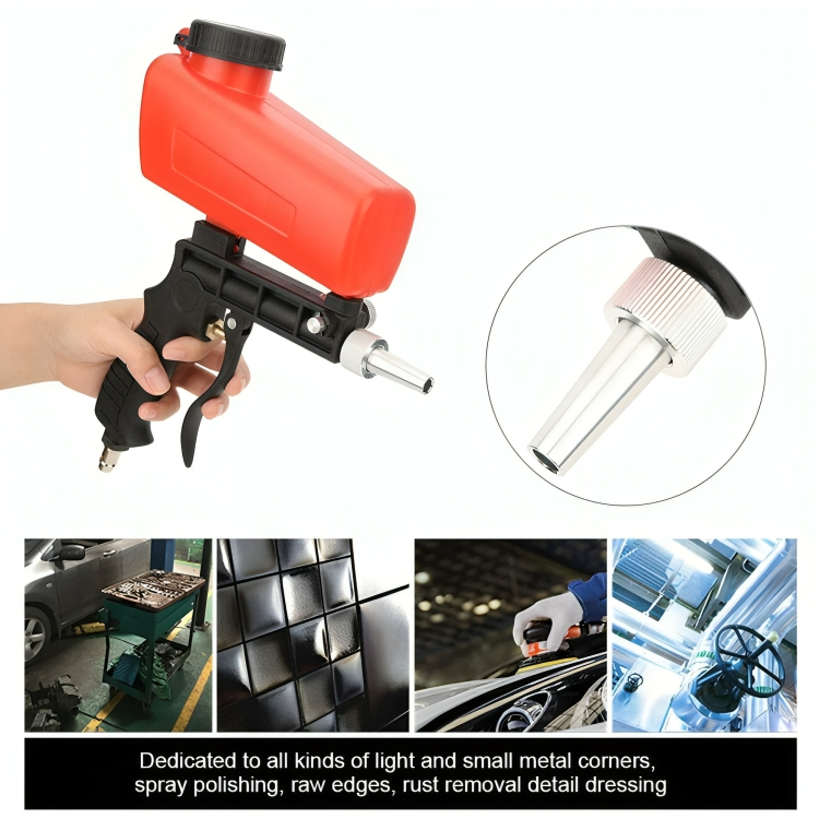Air-Powered Abrasive Blaster with Steel Construction and 0.26 in Nozzle for Garage Workshop Auto Body Prep Corrosion Stripping