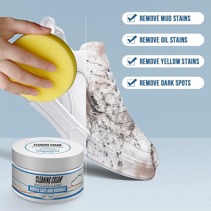 Leather & Sneaker Restorative Paste — Deep-Cleaning Formula for All Shoe Types, Removes Scuffs, Mud & Yellowing — Multi-Surface Safe