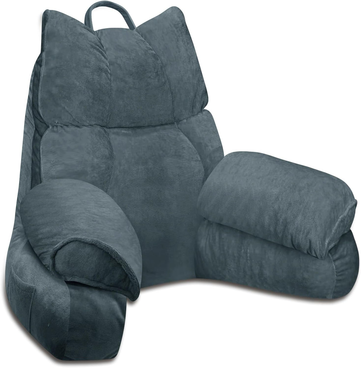 Coussin de lecture avec accoudoirs en mousse à mémoire de forme, support dorsal pour lit, fauteuil de jeu, coussin de repos, dossier pour adulte, position assise, chambre d'étudiant
