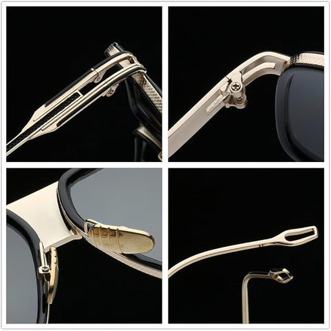 Lunettes de soleil aviateur classiques Ortekor | Lunettes de soleil pour hommes avec protection UV 100 % | Monture en alliage élégante pour un confort tout au long de la journée
