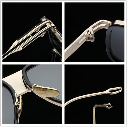 Lunettes de soleil aviateur classiques Ortekor | Lunettes de soleil pour hommes avec protection UV 100 % | Monture en alliage élégante pour un confort tout au long de la journée