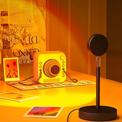 Rotating Metal LED Projection Mood Light for Bedroom and Living Room Ambient Lighting