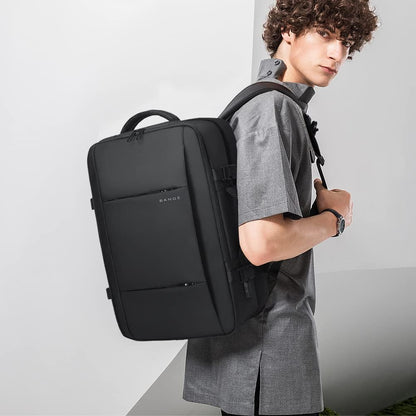 Convertible Carry-On Backpack with Laptop Compartment | Water-Resistant Travel Bag with Duffle Mode | Fits 17-Inch Laptop | Security Pocket