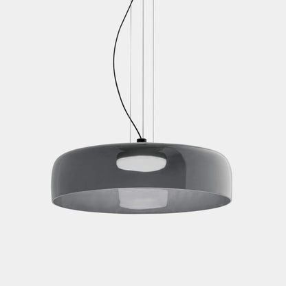 Layered Glass Hanging Light 16.5 in Orange for Kitchen Island & Dining Table – Adjustable Cord Suspension Fixture LED Included Modern Scandi