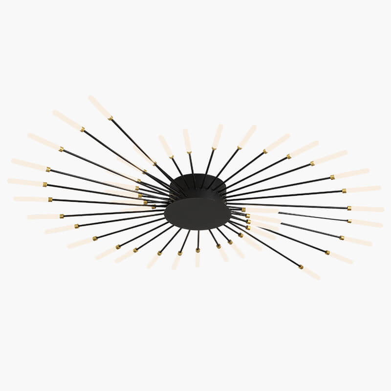 Luminaire plafonnier en métal à bras multiples avec télécommande, intensité réglable, 20 à 42 ampoules, pour espaces ouverts, salons et salles à manger contemporains
