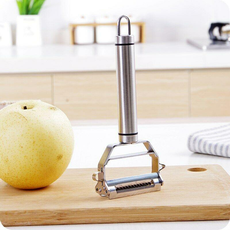 Dual-Blade Vegetable Peeler with Julienne Slicer | Stainless Steel Kitchen Tool for Potatoes Carrots Zucchini Cucumbers Apples | Dishwasher
