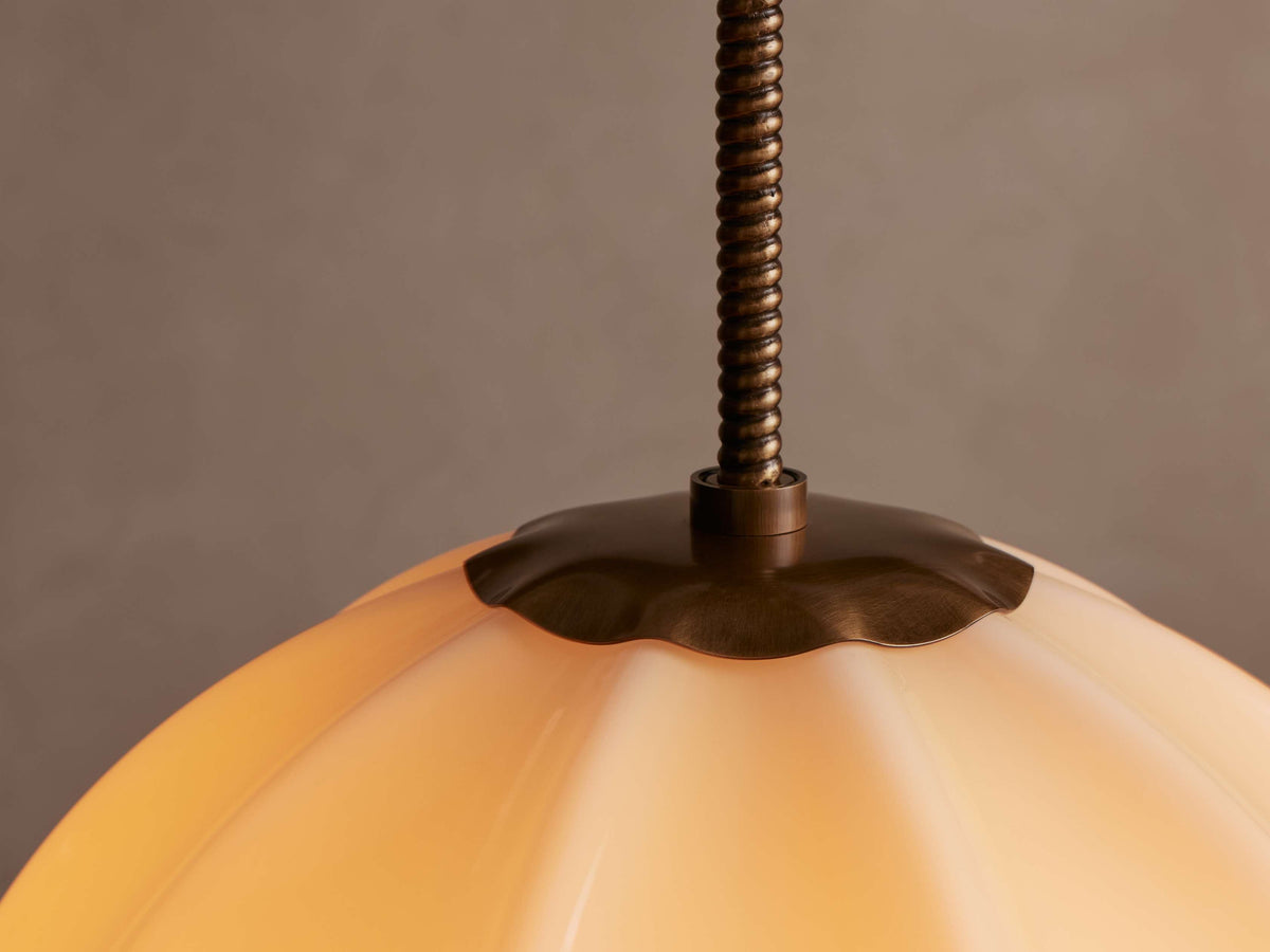 Spherical Glass Ceiling Light Fixture Cream Panel Shade Brass 12 16 20 Inch Hanging Lamp for Dining Room Kitchen Island Living Room