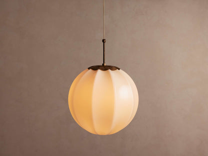 Spherical Glass Ceiling Light Fixture Cream Panel Shade Brass 12 16 20 Inch Hanging Lamp for Dining Room Kitchen Island Living Room