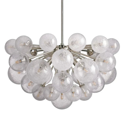 Bubble Glass Globe Chandelier Multi-Light Statement Fixture for Dining Room Living Room Foyer Hanging Ceiling Light Modern Farmhouse