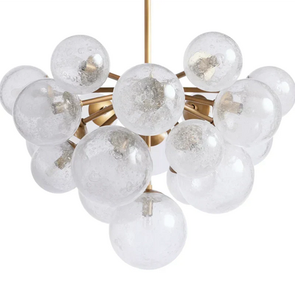 Bubble Glass Globe Chandelier Multi-Light Statement Fixture for Dining Room Living Room Foyer Hanging Ceiling Light Modern Farmhouse
